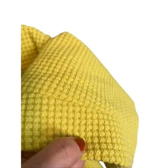 Ann Taylor Women's Size 14 Yellow Chartreuse Knit Blazer Coat Jacket Cotton - Picture 8 of 10